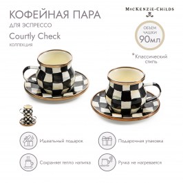Кофейная пара для эспрессо Courtly Check 89273-40